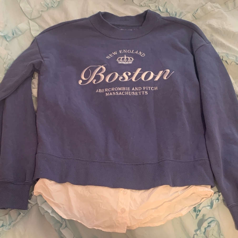 Abercrombie & Fitch Navy Blue Boston Sweater kids size 11/12